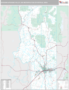 Spokane-Spokane Valley Metro Area Digital Map Premium Style